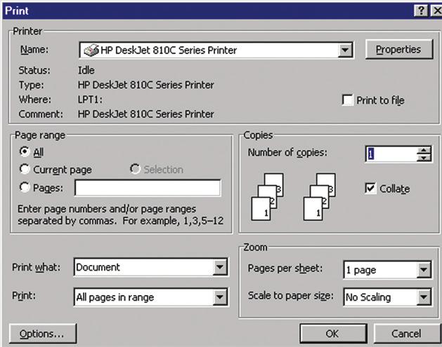 This will bring up a menu that looks like this: PC: Macintosh: The top box tells the printer that you are using it.