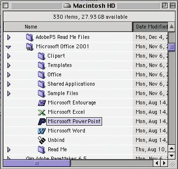 On a Macintosh first click on the Mac harddrive icon.