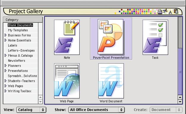 Macintosh: The window gives you four options (in the Mac version it gives many categories on the left and various options within those categories on the right.