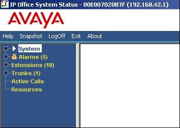 System Status Application: Using The Application 1.5.3 Navigation Panel The navigation panel displays a list of items on which you can select to display related information.