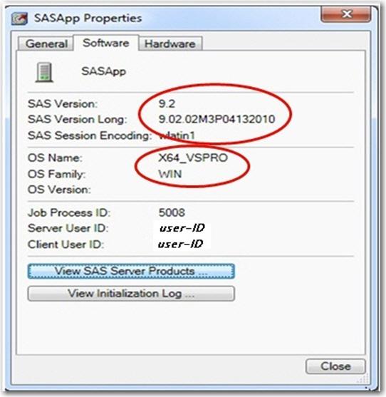Selecting Properties opens the SASApp Properties dialog box. 2.