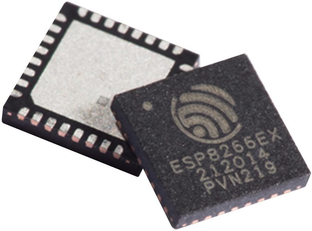 ESP8266 ESP8266 The ESP8266 is a low-cost Wi-Fi chip with full TCP/IP stack, radio and microcontroller produced by Shanghai-based Chinese manufacturer, Espressif.