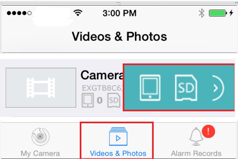 3.0 Recorded Video Playback on Your Phone Both Android and ios devices can view captured videos and photos that are stored locally on the smart phone and also Micro SD memory card.