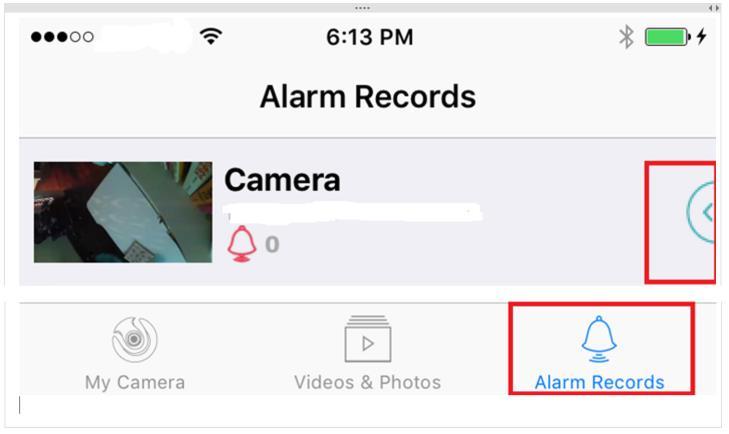 4.0 Viewing /Deleting/Disabling alerts on Your Phone Both Android and ios devices can receive alert message when motion detector triggered alarms.