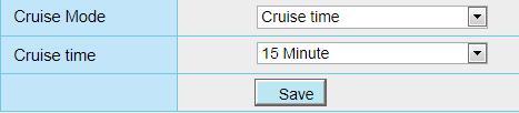 Cruise Loops:Select Cruise Loops from Cruise Mode drop-down, you can set the Cruise Loops of the camera.