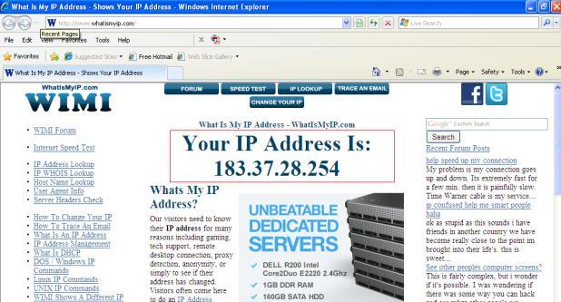 Internet using the WAN IP address and port number. How to Obtain the WAN IP address from a public website?