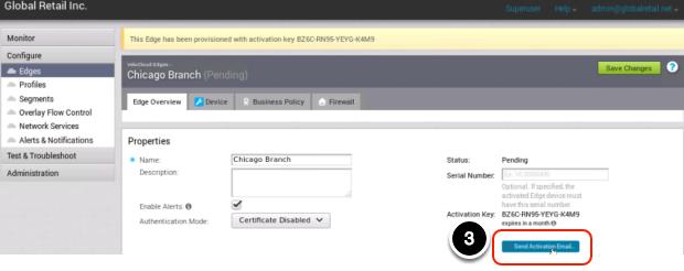 Hover over the Chicago site status, it will show as "pending