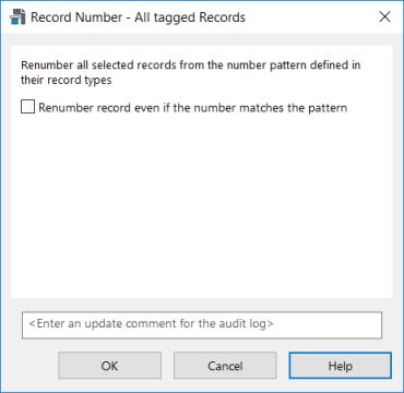 Change Record Number There are two new options in Content Manager 9.3 that allow you to change the record number of records.