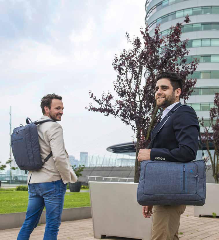 The bag can be transformed into a backpack by folding