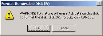 Click on Start button when a format box pops up. 1.