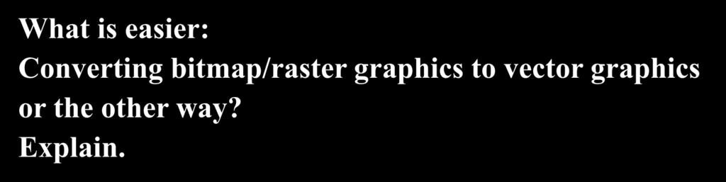 bitmap/raster graphics to