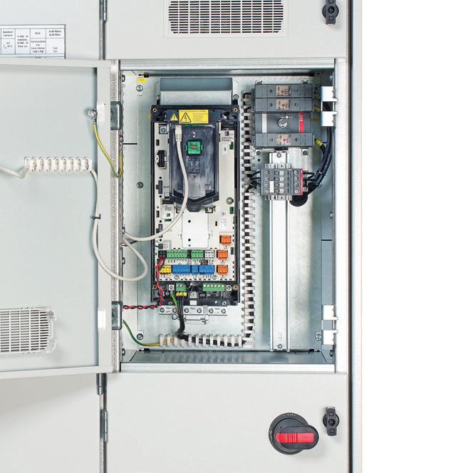 and commissioning on site. The switchgear includes factory-tested fieldbus and auxiliary circuit cablings as well as the drive supply cable.
