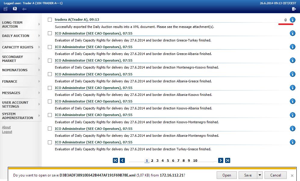 Screenshot 39 - Daily Results Download (XML) 4.