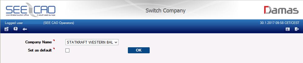- Certificate Download 4.8.3 Switch Company A user s company can be switched via the Switch Company form. Steps 1. Choose the User Account Settings / Switch Company menu item.
