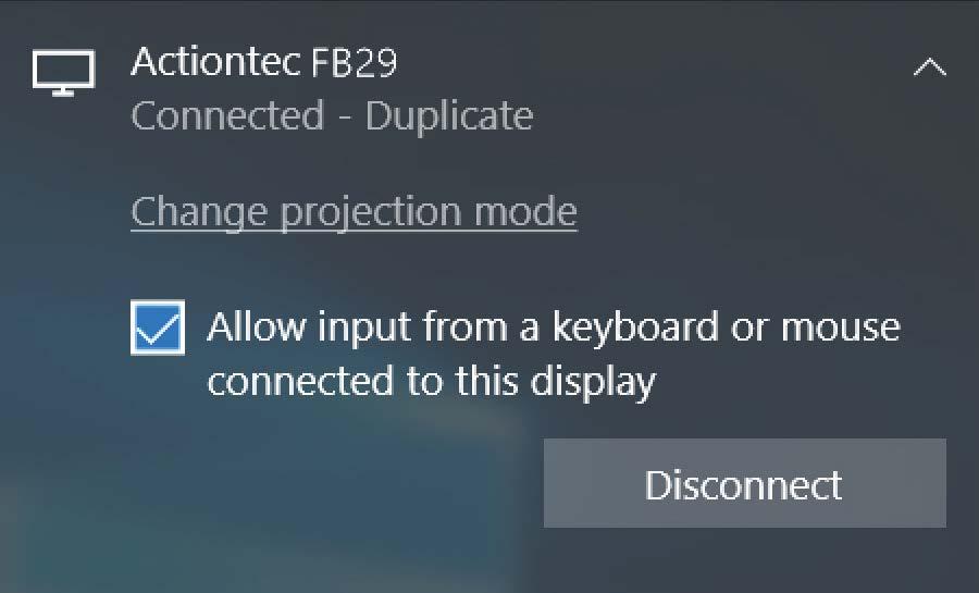 (Optional) If the receiver is connected to an interactive touch display or projector, you must select the checkbox for Allow mouse, keyboard, touch and