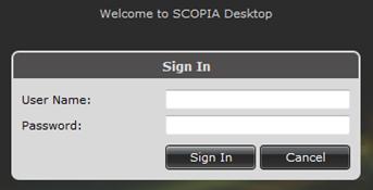 Getting Started with Scopia Desktop Client Logging in to the Scopia Desktop Web Portal About this task You can log in to the Scopia Desktop web portal to get access your own virtual room and the