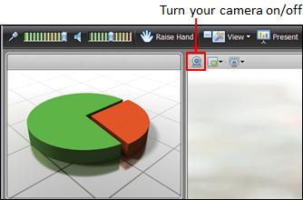 Figure 60: Controlling Your Video and Audio You can disable your camera as shown in Figure 61: Blocking Your Video on page 67.