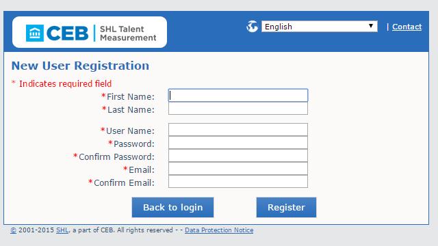 The next screen will request general login details from the candidate. Proctors MUST write down the username and password on the roster for the candidate s exam.