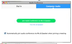 Your browser may ask you to Join using Computer Audio Click on Join Audio Conference via Mic & Speaker and you should be able to see yourself.