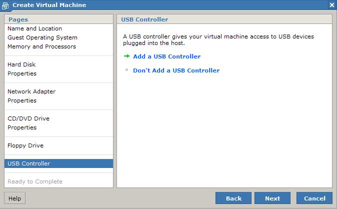 Do not add a USB controller