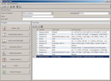 TEST & DATA MANAGEMENT SOFTWARE Test Plan Editor The Program Control Tab now has a new layout: Relays Test Plan and Editor; with this new features we give the user the possibility to create and run