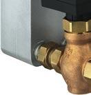 The fast responding Pt 000 sensor and the short transit time required by the actuator ensure that the hot water