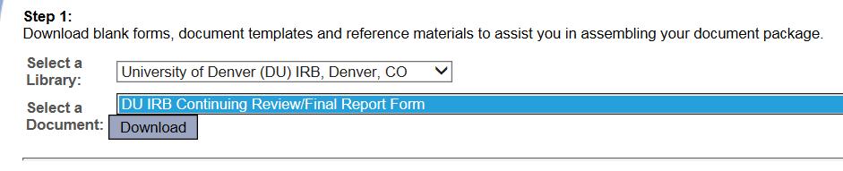 Step 2: Click on the Title of the project that you would like to continue/renew (click on the exact IRBNet project referenced in the e-mail you received reminding you to renew your study).