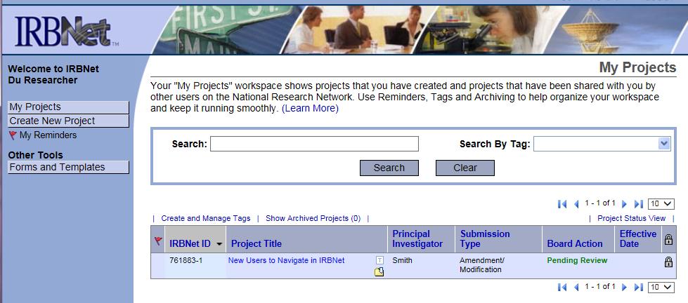 Step 2: Click on the Title of the project that your submitting
