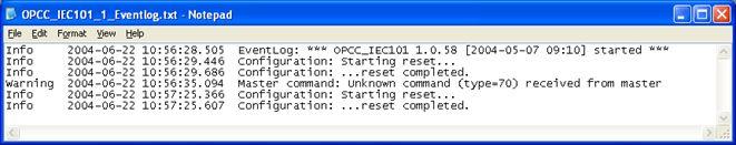 1RS755382 IEC 60870-5-101 Figure 4.3-2 Event log file Event_Log101.jpg 4.4. IEC101 Channel diagnostics The IEC101 Channel activity can be monitored with the nline diagnostics function.