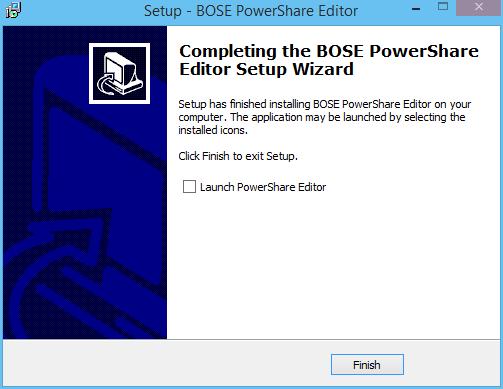Introduction 3. Follow the prompts to install the PowerShare Editor software onto your computer. 4. Click Finish when installation is complete.