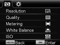 10. Menu operation There is a different menu in each working mode as shown in the following