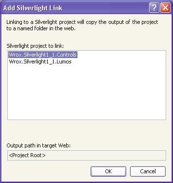xaml (which we cover later) is the only page in our Silverlight project, so it is copied over to the web site as well.