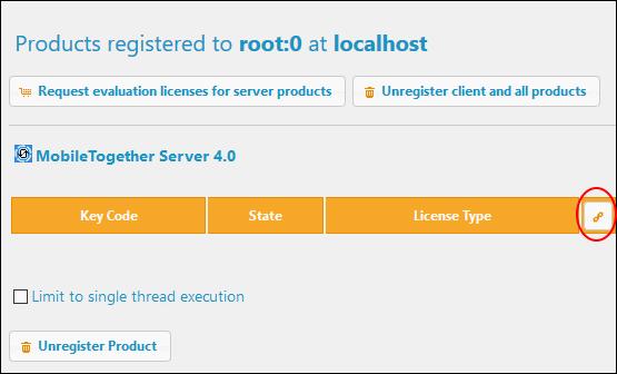 License MobileTogether Server 35 9. Go to the Client Management tab.