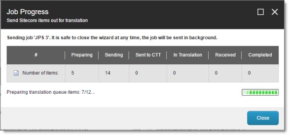 Tip: To monitor the translation progress, In the Translation Tools section of the CTC Translation tab, click Translation