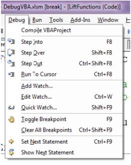 Watch Window Add Watch Window User selects variables to be watched Select Add Watch from Debug menu or click Add Watch icon Usually