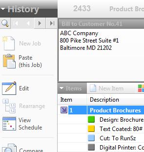 Printer s Plan 2012 What s New and Improved 24 Now a View Schedule window is available in the History Job window.