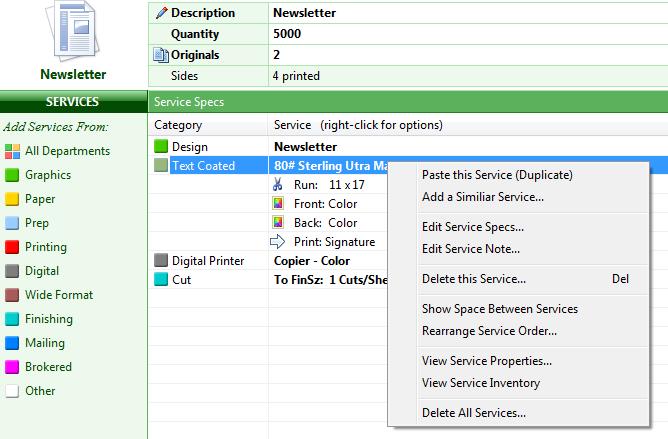 Printer s Plan 2012 What s New and Improved 25 Inventory window is