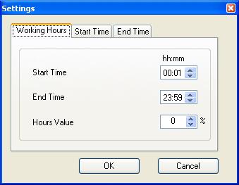 Configuration 4. In Shift type, select the type of work template: Working day Non-working day 5. Define the templates as described in Sections 5.2.1.