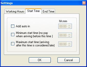 Select between All movements (default), Twice a day (first entry, last exit) or Once a day. Paid Time Section This defines regular and overtime working hours.