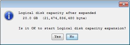 Chapter 9 Logical Disk Navigation button(s) [Set] The following confirmation dialog box is displayed.