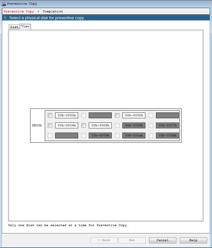 Chapter 11 Disk Array Visual view Figure 11-88 Visual View When the visual view is selected, the check boxes are turned on when all the following conditions are satisfied.