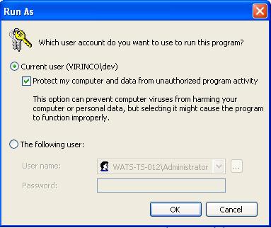 Dependent on your OS and security settings, you may be prompted with one of the following two