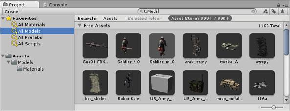 The Basics of Models 41 Models and the Asset Store You don t have to be an expert modeler to make games with Unity.