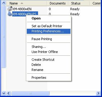 2. Setting item of Printer Driver If the setup conditions of the