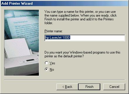 15. If necessary, you could modify the name for the printer added.