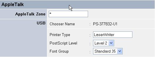 Printer Type: Enter the printer s type in this box. PostScript Level: Select from the pull-down menu (Level 1 or Level 2).