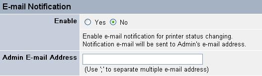 - Outgoing E-mail (SMTP) Server Address: Enter the server address that is used to send your E-mail in this box.