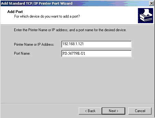 Hint: You can get the port Name (same as Printer Name) from the print server s system information through web browser.