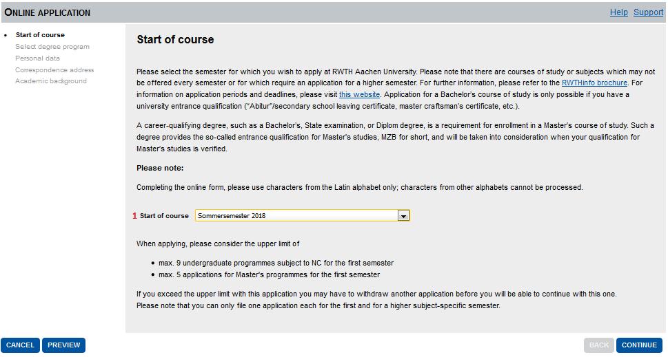 Submitting an Application via RWTHonline 4 Submitting an Application via RWTHonline You are now viewing the homepage of the RWTHonline Application Wizard.