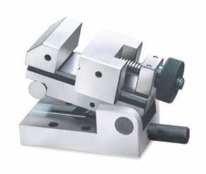 36 Clamping with simplicity Sine angle vise SA-100 4 Made out of high-quality alloy steel, hardened and grinded 4 Angle adjustment via gauge blocks 4 Clamping system at the lower part allows a secure